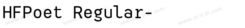 HFPoet Regular字体转换